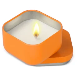 Świeca zapachowa Ananda na bazie roślin w puszce z recyklingu / Pomarańczowy LT90744-N0026