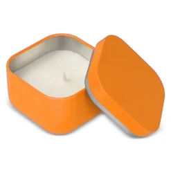Świeca zapachowa Ananda na bazie roślin w puszce z recyklingu / Pomarańczowy LT90744-N0026