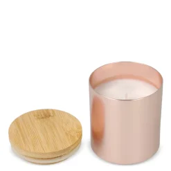 Świeca zapachowa Bhakti na bazie roślin w aluminiowym słoiku z recyklingu / Różowe złoto LT90745-N0045