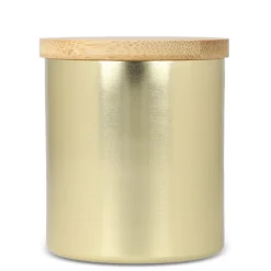 Świeca zapachowa Bhakti na bazie roślin w aluminiowym słoiku z recyklingu / Złoty LT90745-N0006