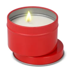 Świeca zapachowa Kirtan na bazie roślin w dużej puszce z recyklingu / Srebrny LT90741-N0005