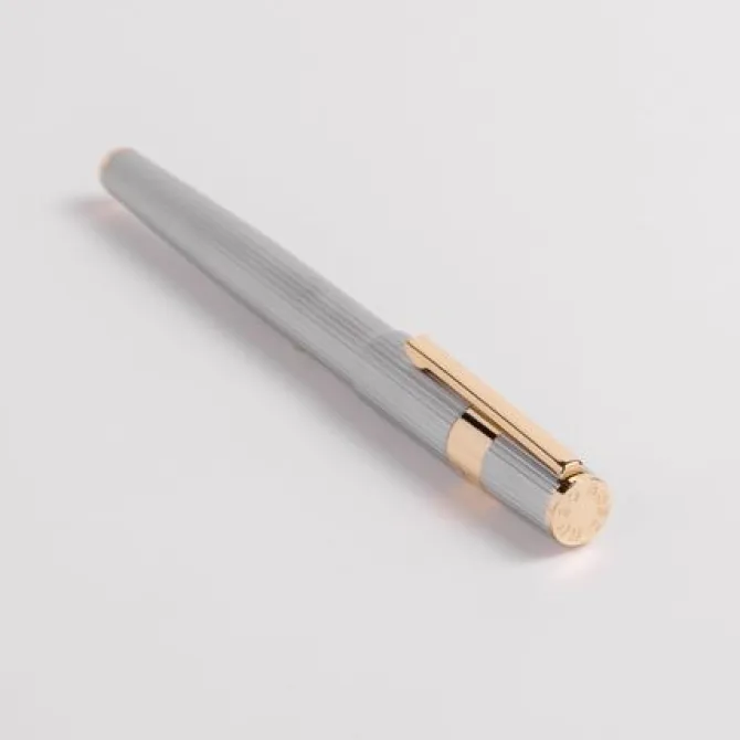 Wieczne pióro Gear Pinstripe Silver / Gold / Srebrny HSV2852B
