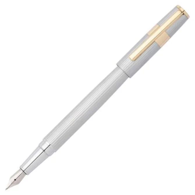 Wieczne pióro Gear Pinstripe Silver / Gold / Srebrny HSV2852B