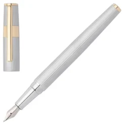 Wieczne pióro Gear Pinstripe Silver / Gold / Srebrny HSV2852B