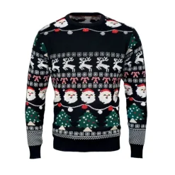 Świąteczny sweter LED L/XL / Czarny CX1554-03