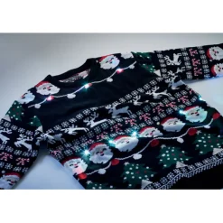 Świąteczny sweter LED L/XL / Czarny CX1554-03
