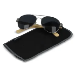 Woreczek na okulary z mikrofibry R-PET sublimacja / Czarny LT86725-N0002