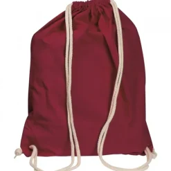 Worek sportowy bawełniany 140 g/m2 CARLSBAD / Bordowy 002602
