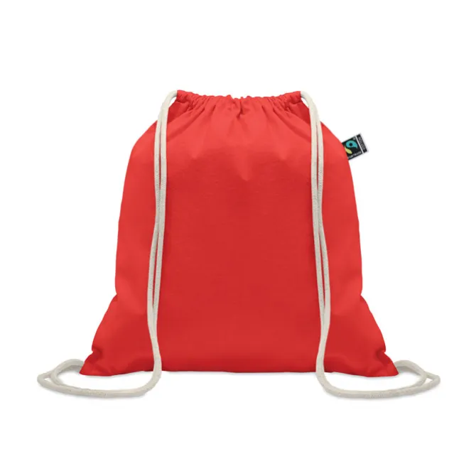 Worek ze sznurkiem Fairtrade 18 / Czerwony MO2591-05