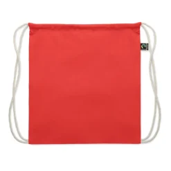 Worek ze sznurkiem Fairtrade 18 / Czerwony MO2591-05