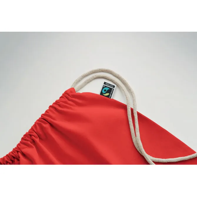 Worek ze sznurkiem Fairtrade 18 / Czerwony MO2591-05