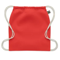 Worek ze sznurkiem Fairtrade 18 / Czerwony MO2591-05