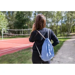 Worek ze sznurkiem i torba na zakupy z bawełny z recyklingu, 2 w 1 | Jamarion / Czarny V2149-03