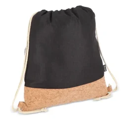 Worek ze sznurkiem R-PET i korek 35 x 40 cm / Czarny LT91392-N0002