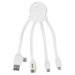 4009| Xoopar Eco Octopus Kabel do ładowania Ocean Bound Plastic / Biały LT41023-N0001