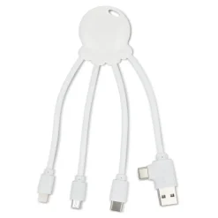4009| Xoopar Eco Octopus Kabel do ładowania Ocean Bound Plastic / Biały LT41023-N0001