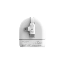Xoopar ICE-R Chowany kabel USB-C i Lightning 60 W 1 metr / Biały LT41034-N0001