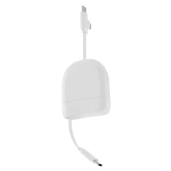 Xoopar ICE-R Chowany kabel USB-C i Lightning 60 W 1 metr / Biały LT41034-N0001