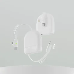 Xoopar ICE-R Chowany kabel USB-C i Lightning 60 W 1 metr / Biały LT41034-N0001