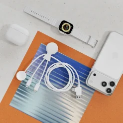 Xoopar Mr. Bio Long, wielofunkcyjny kabel do Apple i Samsung Watch,1 metr / Biały LT41031-N0001