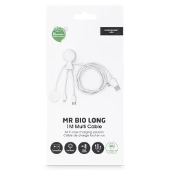 Xoopar Mr. Bio Long, wielofunkcyjny kabel do Apple i Samsung Watch,1 metr / Biały LT41031-N0001