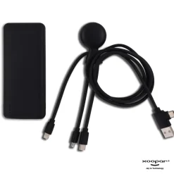 3199 | Xoopar Mr. Bio Powerbank and Cable pack 7000mAh / Czarny LT41713-N0002