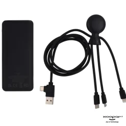 3199 | Xoopar Mr. Bio Powerbank and Cable pack 7000mAh / Czarny LT41713-N0002