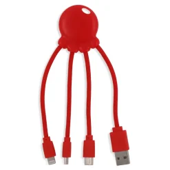 2087 | Xoopar Octopus Charging cable / Czerwony LT41005-N0021