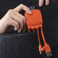 3192 | Xoopar Octopus Gamma 2 Bio Charging cable with 3.000mAh Powerbank / Pomarańczowy LT41410-N0026