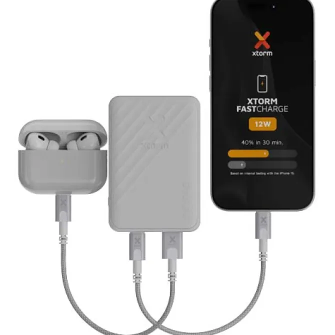 Xtorm Go2 powerbank 12 W 5000 mAh z szybkim ładowaniem / Czarny 12440990
