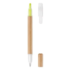 Zakreślacz kartonowy 2 w 1 / żółty MO9895-08