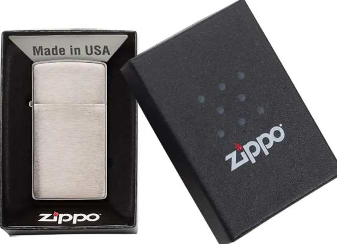 Zapalniczka Zippo Slim / Szczotkowany chrom ZIP60001178