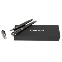 Zesatw upominkowy Hugo Boss pióro wieczne i długopis - HSW4452D + HSW4454D / Ciemnoszary HPBP445D