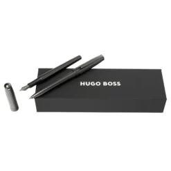 Zesatw upominkowy Hugo Boss pióro wieczne i długopis - HSY4872D + HSY4874D / Ciemnoszary HPBP487D