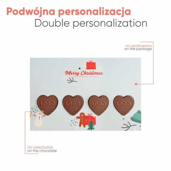 Zestaw Czekoladek Wysyłkowych Z Logo Serce / Wielokolorowy S0281A/XM