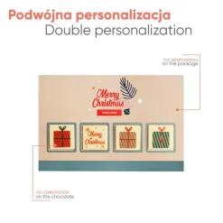 Zestaw Czekoladek Wysyłkowych Z Nadrukiem Kwadrat / Wielokolorowy S0282B/XM