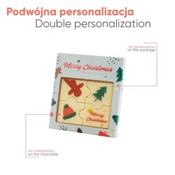 Zestaw Czekoladek Z Nadrukiem Puzzle 4 Sztuki / Wielokolorowy S0048/XM