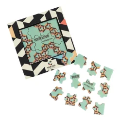 Zestaw czekoladek z nadrukiem Puzzle 12 sztuk / Wielokolorowy S0047