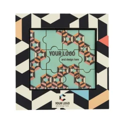 Zestaw czekoladek z nadrukiem Puzzle 12 sztuk / Wielokolorowy S0047