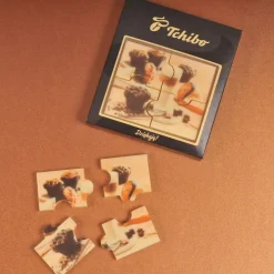 Zestaw czekoladek z nadrukiem Puzzle 4 sztuki / Wielokolorowy S0048