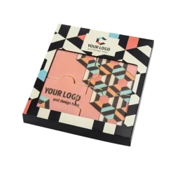 Zestaw czekoladek z nadrukiem Puzzle 4 sztuki / Wielokolorowy S0048
