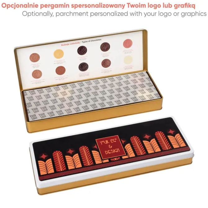 Zestaw czekoladowych medali w puszce Chocolate Expert / Wielokolorwy S0483