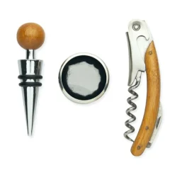 Zestaw do wina w bambusowym pu / Drewna MO8147-40