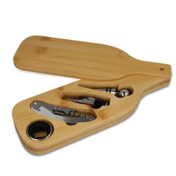 Zestaw do wina w pudełku z bambusa / Naturalny LT94569-N0094