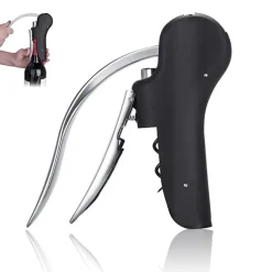 Zestaw do wina ze stali z korkociągiem, wkładem chłodzącym do wina i otwieraczem / Starwine / Czarny IP26028311