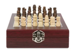Zestaw do wina z szachami TREBB / Brązowy 17552