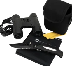 Zestaw lornetka, bandana, nóż CROSSET Schwarzwolf / Czarny F4800300SA303