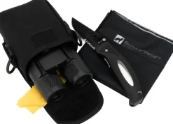 Zestaw lornetka, bandana, nóż CROSSET Schwarzwolf / Czarny F4800300SA303