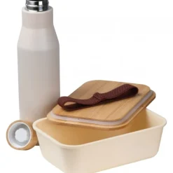 Zestaw lunchbox 1000 ml i butelka termiczna 500 ml TORONTO / Beżowy 485213