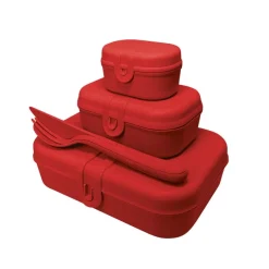 Zestaw Lunchboxów + sztućce Pascal org. Red Koziol / Czerwony KZL3168676